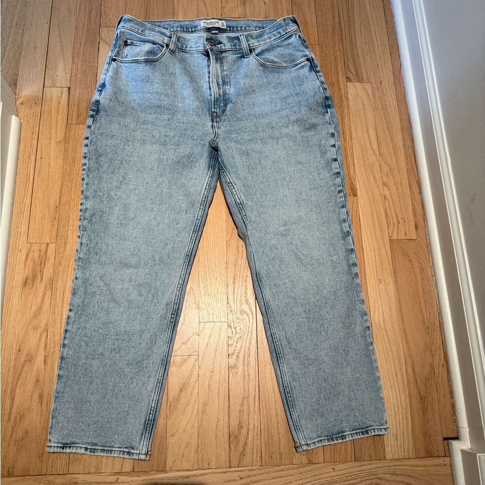 Abercrombie & Fitch Ankle Straight Ultra High Rise 32/14s (short) curve love